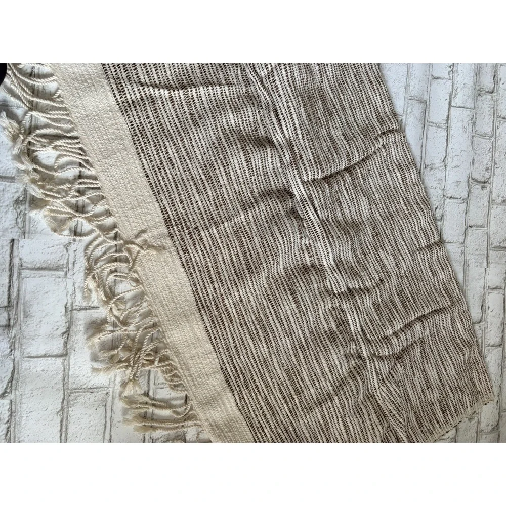 Fair Weave Cotton Hand Made In Cambodia Silk Road Cotton Cream/ Beige NWT